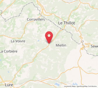 Map of Servance, Bourgogne-Franche-Comté