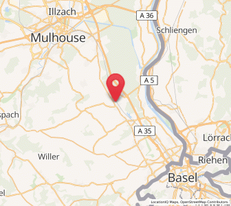 Map of Sierentz, Grand Est