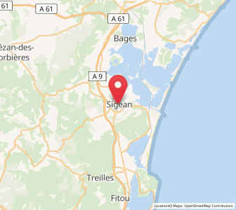 Map of Sigean, Occitanie