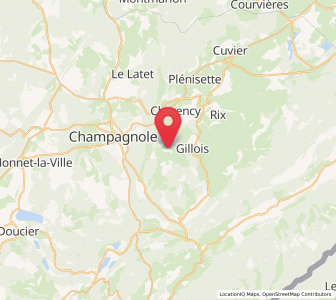 Map of Sirod, Bourgogne-Franche-Comté
