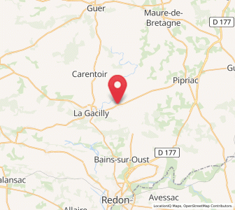 Map of Sixt-sur-Aff, Brittany