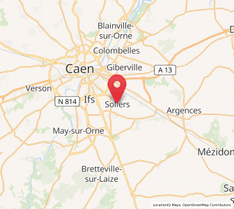 Map of Soliers, Normandy