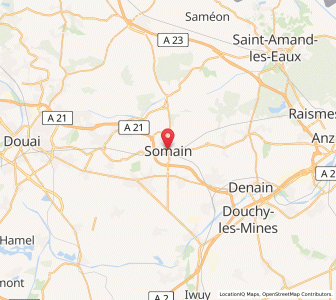Map of Somain, Hauts-de-France