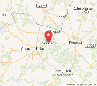 Map of Soudan, Pays de la Loire
