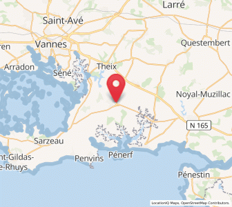 Map of Surzur, Brittany