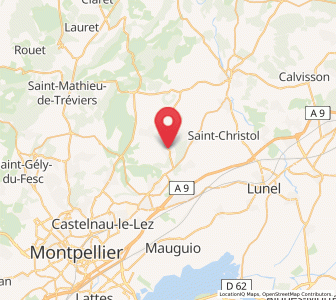 Map of Sussargues, Occitanie