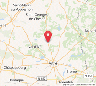 Map of Taillis, Brittany