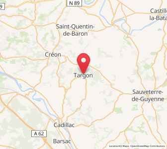 Map of Targon, Nouvelle-Aquitaine