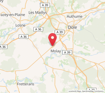 Map of Tavaux, Bourgogne-Franche-Comté