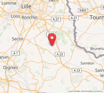 Map of Templeuve-en-Pévèle, Hauts-de-France
