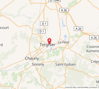 Map of Tergnier, Hauts-de-France