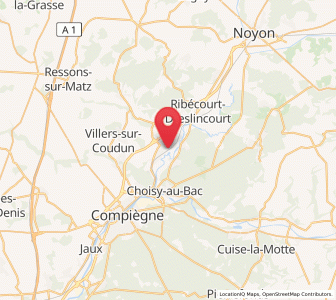 Map of Thourotte, Hauts-de-France