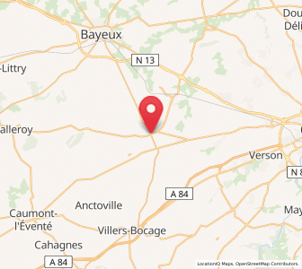 Map of Tilly-sur-Seulles, Normandy