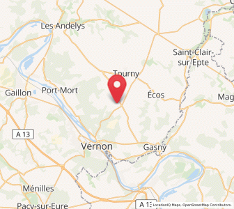 Map of Tilly, Normandy