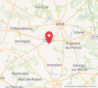 Map of Torcé, Brittany