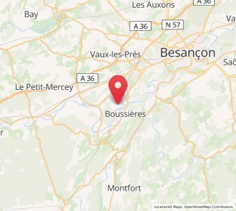 Map of Torpes, Bourgogne-Franche-Comté