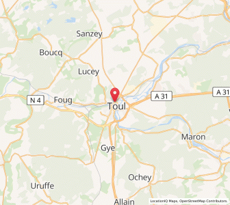 Map of Toul, Grand Est