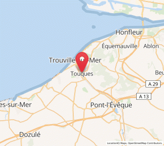 Map of Touques, Normandy