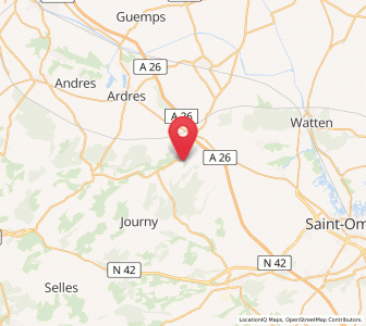 Map of Tournehem-sur-la-Hem, Hauts-de-France