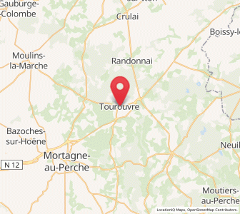 Map of Tourouvre, Normandy