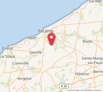 Map of Tourville-les-Ifs, Normandy