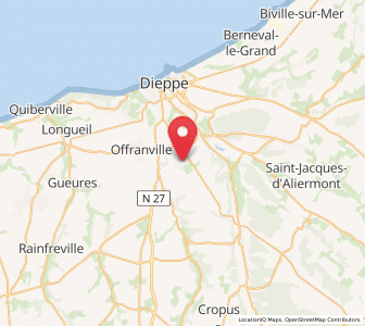 Map of Tourville-sur-Arques, Normandy