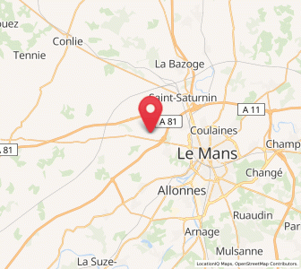 Map of Trangé, Pays de la Loire