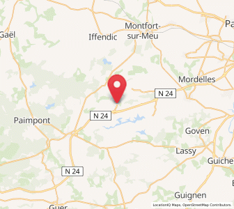 Map of Treffendel, Brittany