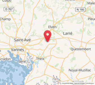 Map of Treffléan, Brittany