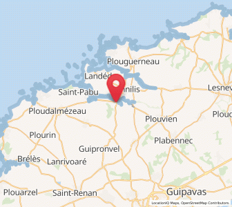 Map of Tréglonou, Brittany