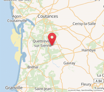 Map of Trelly, Normandy