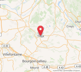Map of Trept, Auvergne-Rhône-Alpes