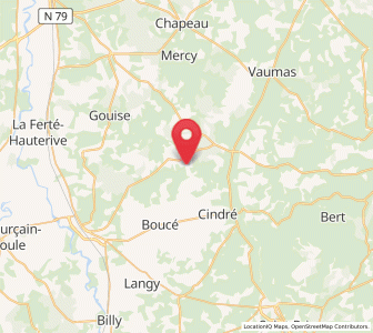Map of Treteau, Auvergne-Rhône-Alpes