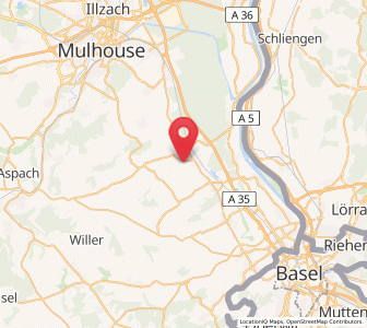 Map of Uffheim, Grand Est