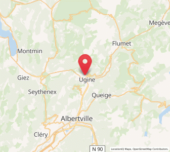 Map of Ugine, Auvergne-Rhône-Alpes
