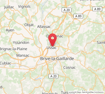 Map of Ussac, Nouvelle-Aquitaine