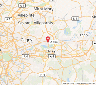 Map of Vaires-sur-Marne, Île-de-France