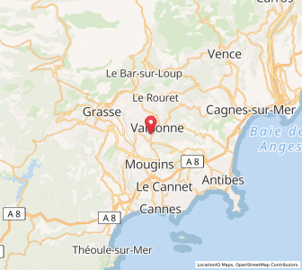 Map of Valbonne, Provence-Alpes-Côte d'Azur