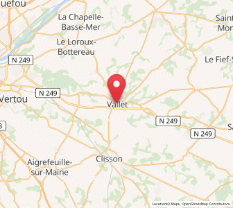 Map of Vallet, Pays de la Loire
