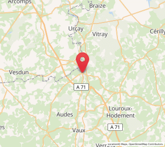 Map of Vallon-en-Sully, Auvergne-Rhône-Alpes
