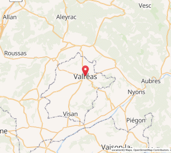 Map of Valréas, Provence-Alpes-Côte d'Azur
