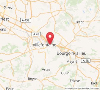 Map of Vaulx-Milieu, Auvergne-Rhône-Alpes