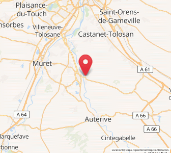 Map of Venerque, Occitanie