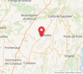 Map of Vercia, Bourgogne-Franche-Comté