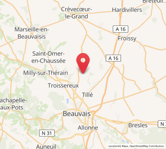 Map of Verderel-lès-Sauqueuse, Hauts-de-France