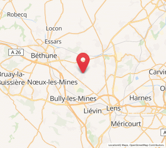 Map of Vermelles, Hauts-de-France