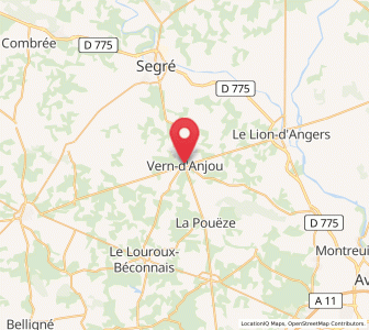 Map of Vern-d'Anjou, Pays de la Loire