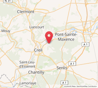 Map of Verneuil-en-Halatte, Hauts-de-France