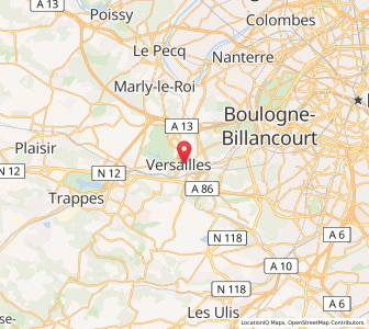 Map of Versailles, Île-de-France