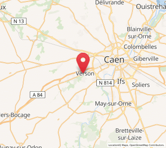 Map of Verson, Normandy